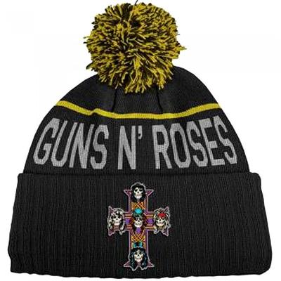 Unisex Adult Cross Bobble Beanie