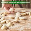 Pelmeni Dumpling Mold Metal 37 Hole Pastry Press with Wooden Handle Double Wheel Pasta Cutter for Ravioli and Dumplings