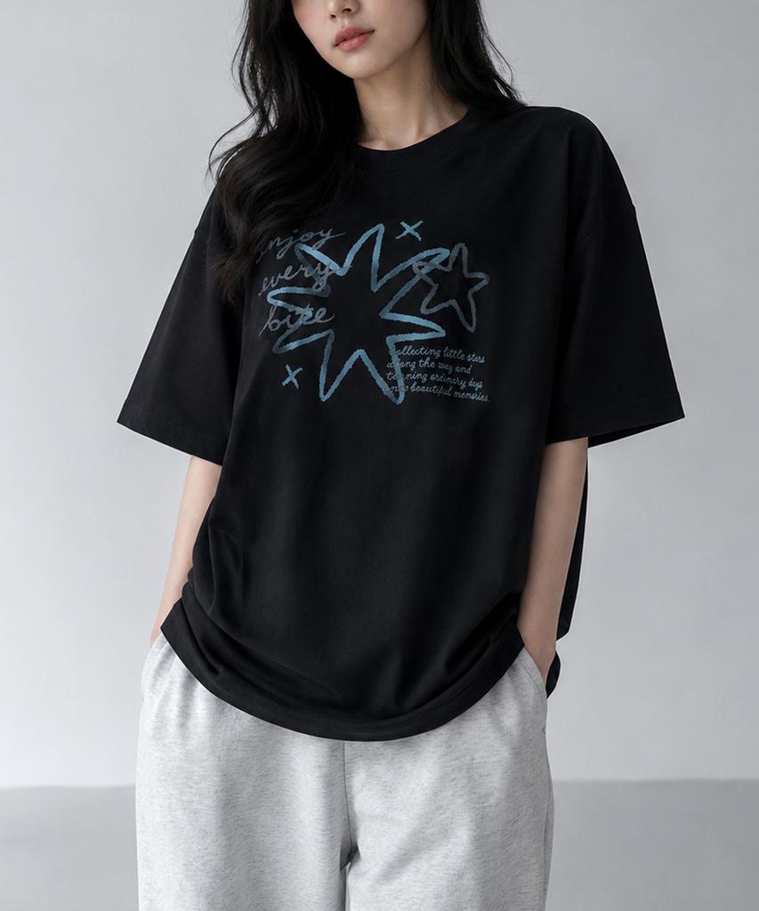 DOTON Sketch Star T-Shirts (Black)