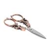 Sewing Scissors Portable Vintage Stainless Steel Embroidery Crafting Threading Scissors Copper
