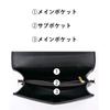 Mini Shoulder Bag Handbag Small Checkered PU Leather Lightweight [PIENSE] Women's 2-way (Black)