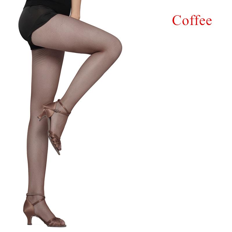 Women Professional Fishnet Stockings Sexy Toeless Latin Dance Tights Mesh Pantyhose Slim Elastic Hosiery For Ballroom & Latin