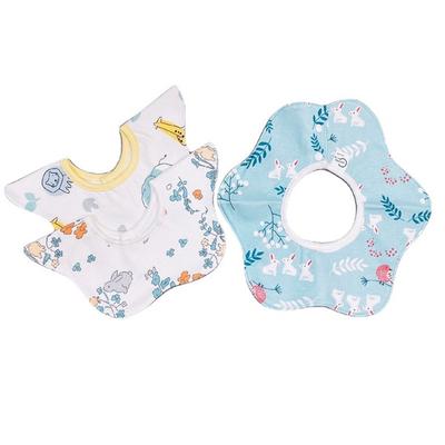 Luxury Baby Infant Cotton Waterproof Rolling Bib 3-piece Set, Zoo, Pure, Sky Forest, 1 Set