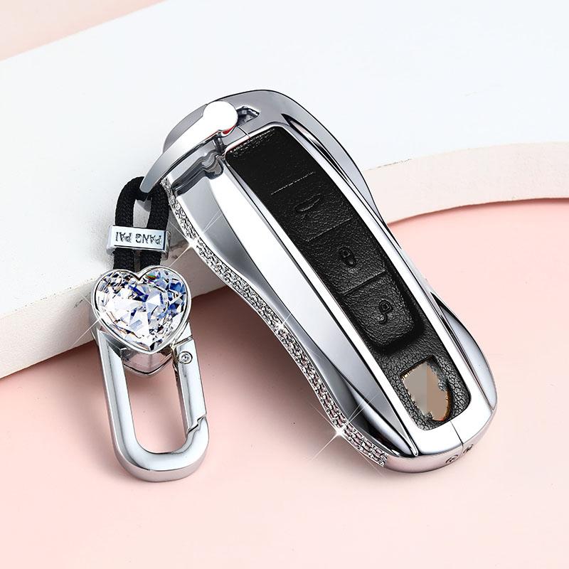 Styling Mouldings Luxury Diamond Car Remote Key Case Key Cover For Porsche Panamera 2017-2020 Cayenne 2018-2020