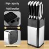 Multi-Functional Stainless Steel Knife Stand with Built-in Sharpener