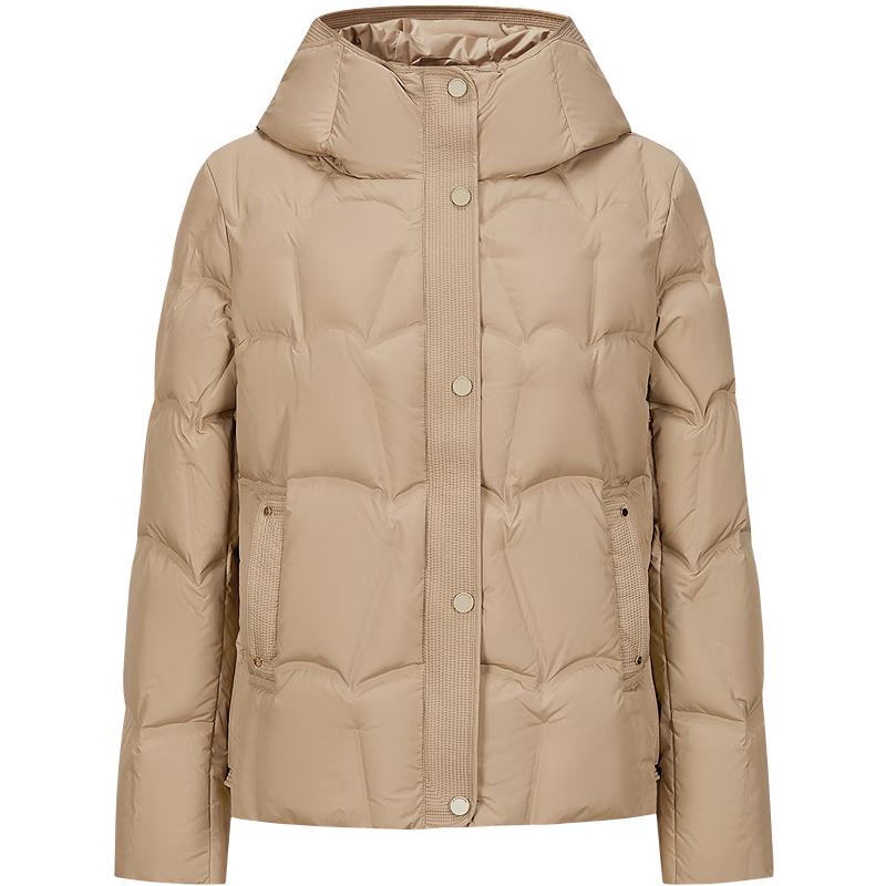 Women's Casual Hooded Short Goose Down Puffer Jacket