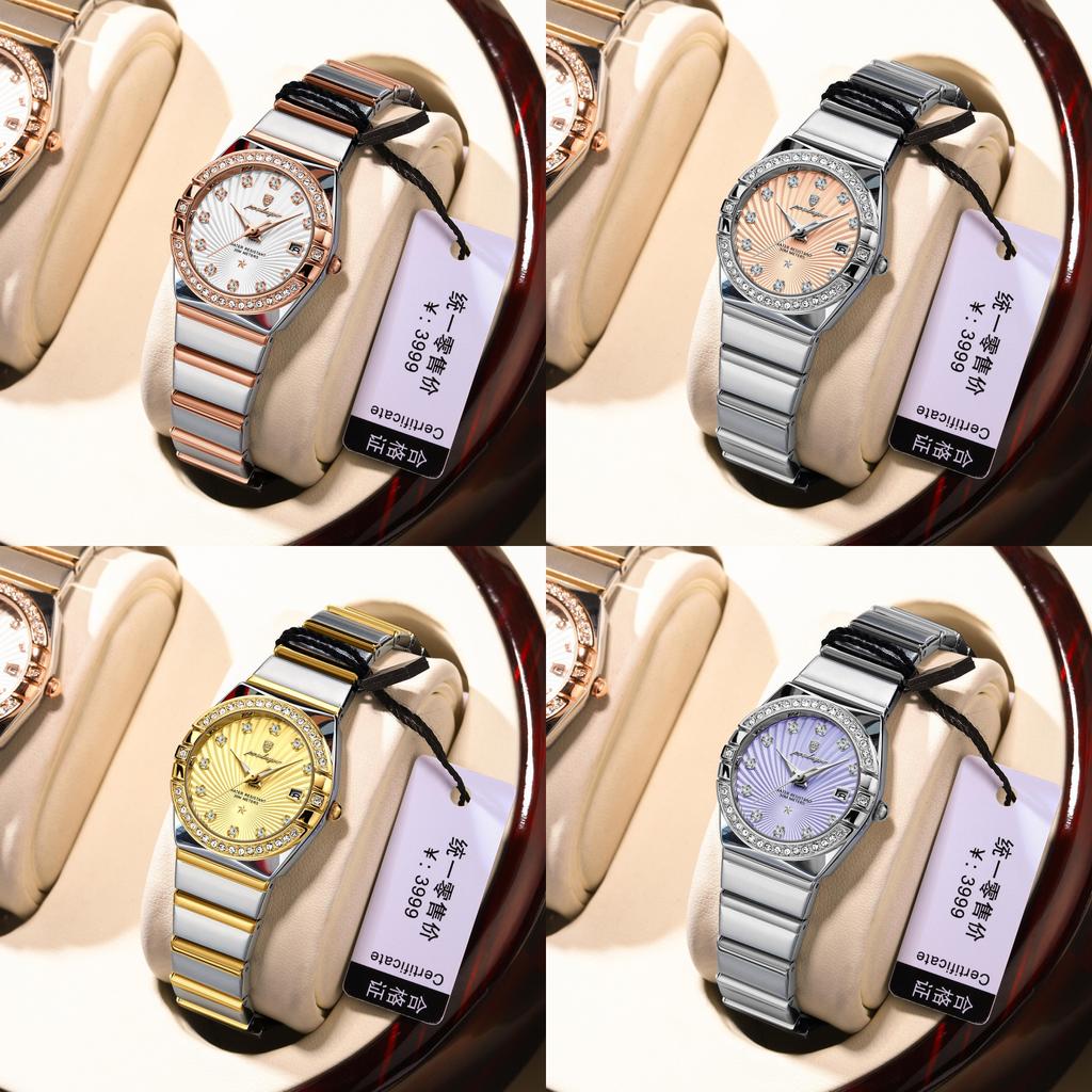 Swiss Womens Watch Waterproof Slim Quartz Watch With Date Function For Daily Use