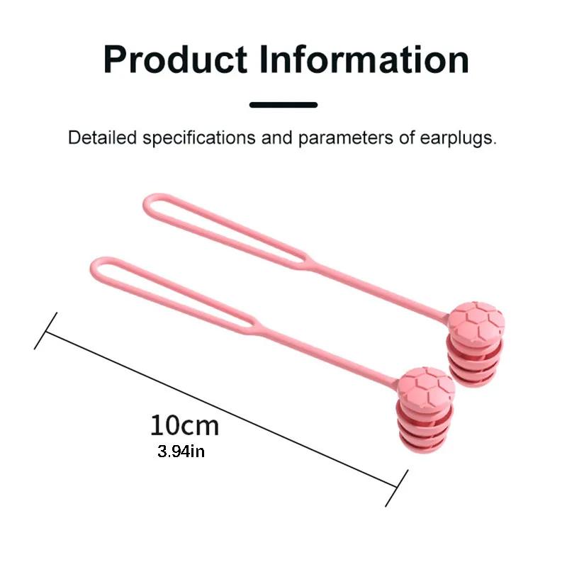 Swimming Earplugs with Rope Waterproof 3-Layer Noise Cancelling for Swim Sleep Ergonomic Design with Lanyard Tether Anti-Loss