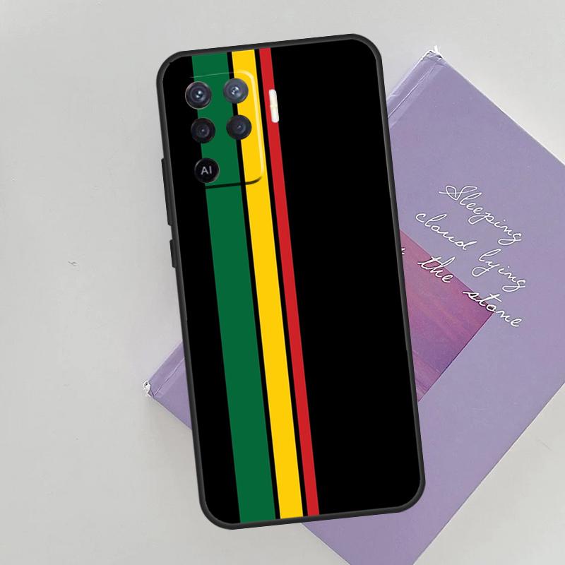 Bob Marley Rasta Lion Phone Case For Oppo A54 A74 A94 A15 A16 A17 A52 A72 A76 A96 A57 A58 A78 A98 A53S Cover Case