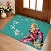 Anime A-J-J-JoJo B-Bizarre A-Adventure Floor Mat Cozy Flannel Soft Thick Non-Slip Mat for Living Room Bedroom Kitchen Decor Rugs