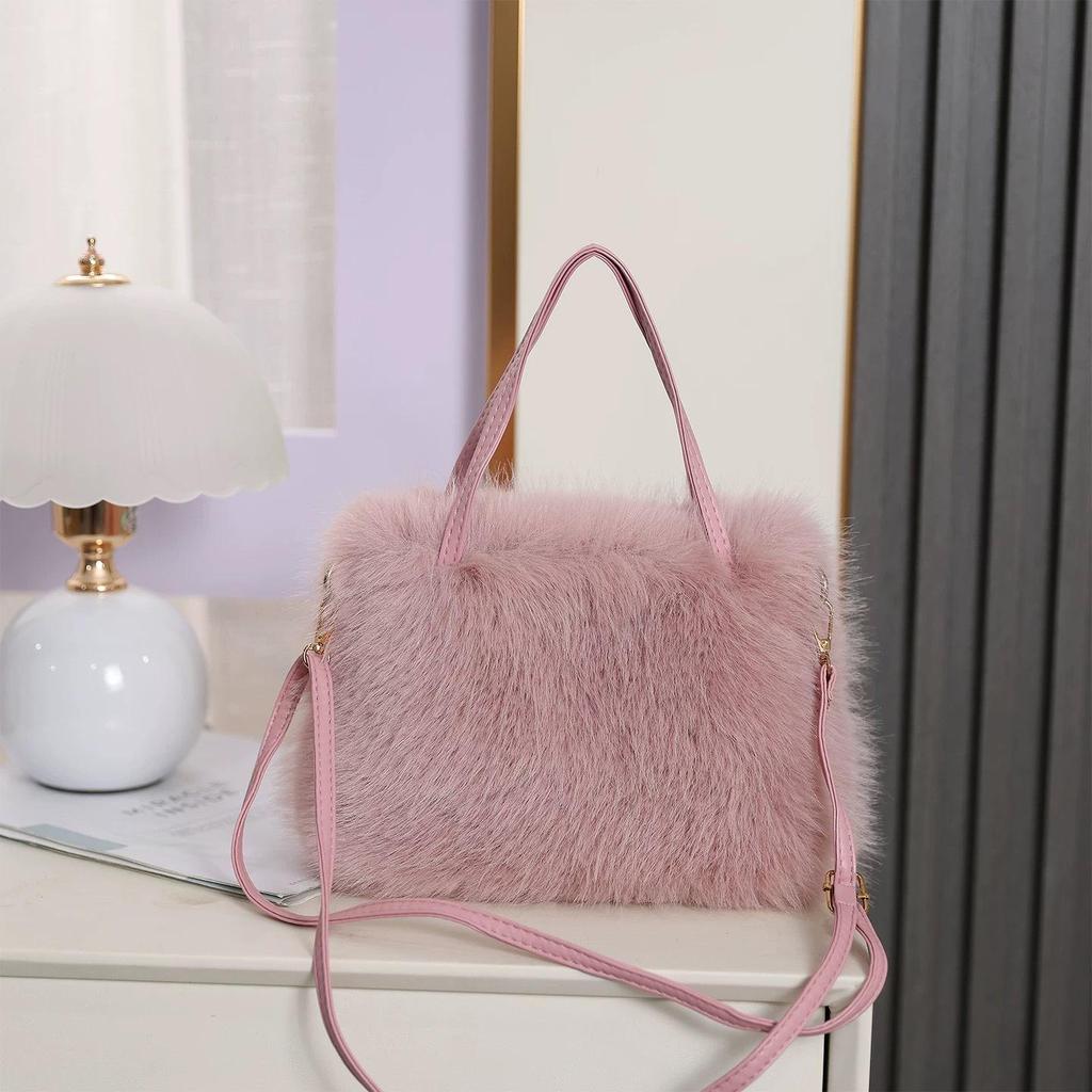 Weiche Flauschige Umhängetasche für Damen - Herbst Winter Schulterhandtasche