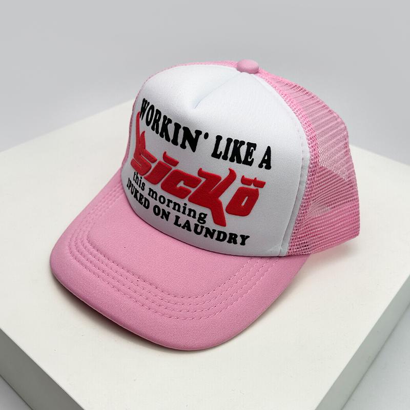 

New American Style Men Women Cruise Printed Anime Letter Half Mesh Caps Sunshade Breathable Baseball Hats Versatile Fashion Cute 52-60cm