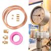 9Pcs Durable Metal Material Oil Pressure Gauge Tubing  Instrument Pipeline Installation