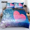 3D Love Heart Duvet Cover Microfiber Luxury Romantic Theme Bedding Set King Queen For Couple Valentine's Day Gifts Bedroom Decor