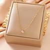Elegant Square Titanium Steel Necklace for Women Hypoallergenic Slim Clavicle Chain for Wedding Dinner Jewelry Gift