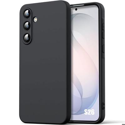 Silicone Case - BOOLING - for Samsung Galaxy S26 - Soft Flexible Slim Anti-Scratch - Black