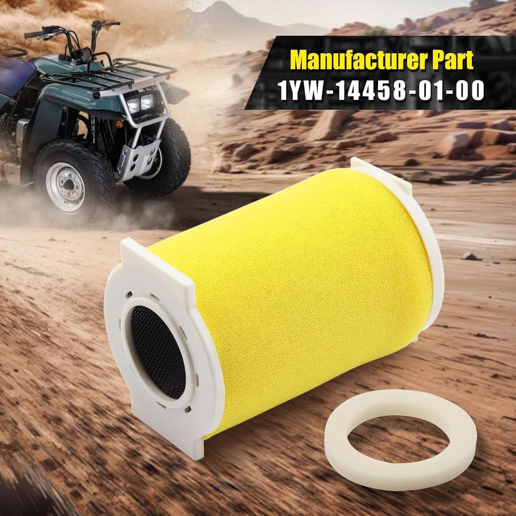 Air Filter & Guide & END CAP Kit For Yamaha Big Bear 350 Moto-4 250 350 Timberwolf 250 YFB250 1987-2000 Kodiak 400 YFM400FW 1993-1999