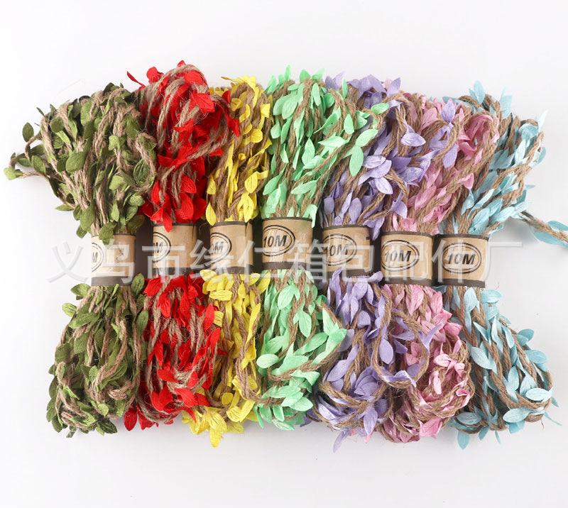 DIY Green Leaf Jute Rope Vine for Kindergarten Craft and Eco-Friendly Decor