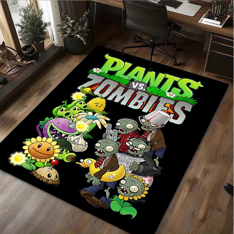 1 Stück Pflanzen V.S. Zombies Teppich - Heimteppich Büro Dekorativer Teppich Für Wohnzimmer Schlafzimmer Fußmatte Boden Teppich Computer Stuhl Bereichsteppich
