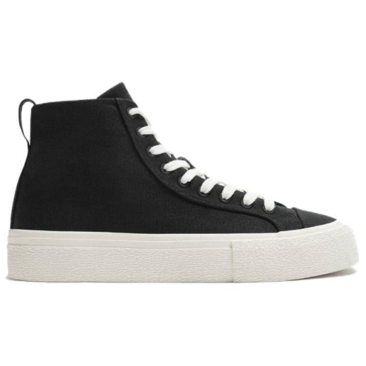 Zara Cotton Thick Sole Casual High Top Sneakers Men sneakers Black 12101420800