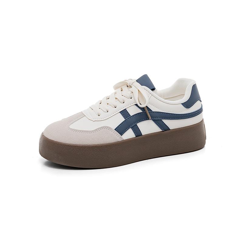 Retro Casual Couple Board Shoes Women's New Platform Student Shoes Versatile Fashion White Shoes 8861