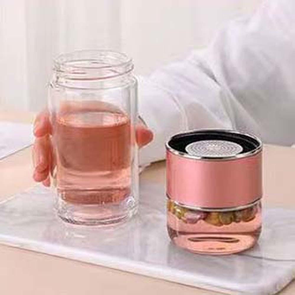 Borosilikatglas Tee-Wasser-Trennflasche 304 Edelstahl Handlich Tragbare Flasche Paar