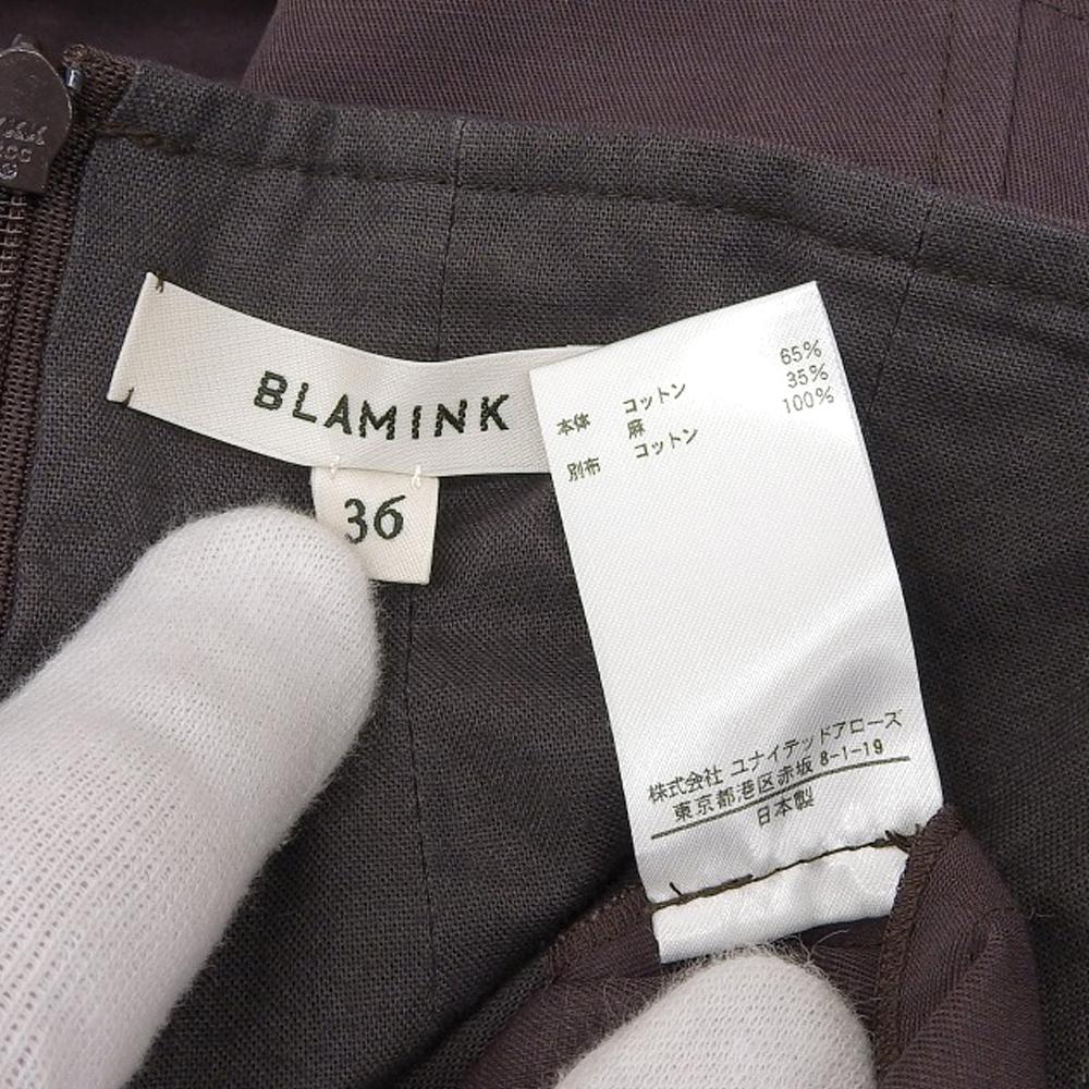 BLAMINK Linen Blend Maxi Long Skirt, Women's, Gray, Size 36, 7924-230-0343 Skirt 36 GrayUsed