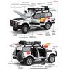 1/24 Scale Toyota Land Cruiser LC80 SUV Alloy Diecast Model Off-road Vehicle Toy Model Collect Display Ornament Children Toy Present