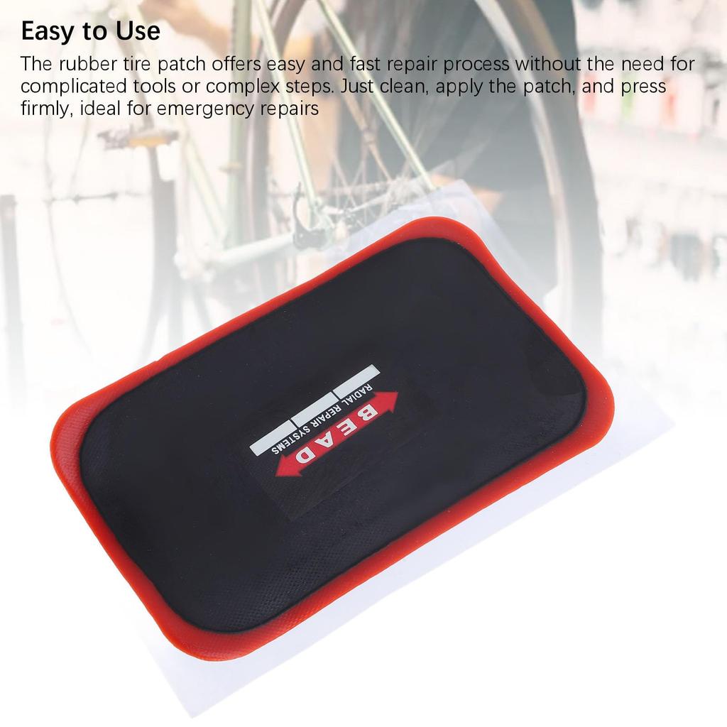 10 st Däcklapp Gummi Starkt Klister Reparation Rektangel Slang för Bil Motorcykel Cykel