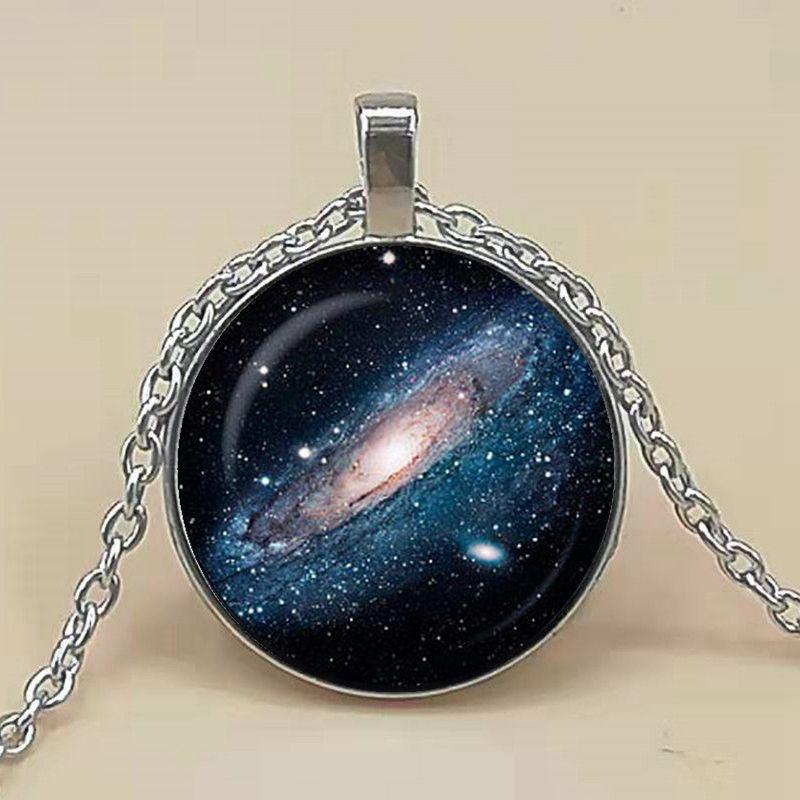 

Підвіска «Спіральна туманність» Намисто «Галактика Вертушка» Посріблена космічна прикраса Підвіска з художнім принтом срібний