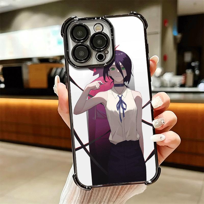 Anime Character R-Reze CSM Soft Phone Case For iPhone 15 16 17 Air 14 Pro Max 16E Plus 13 12 Mini Plating Anti-Fall Fundas