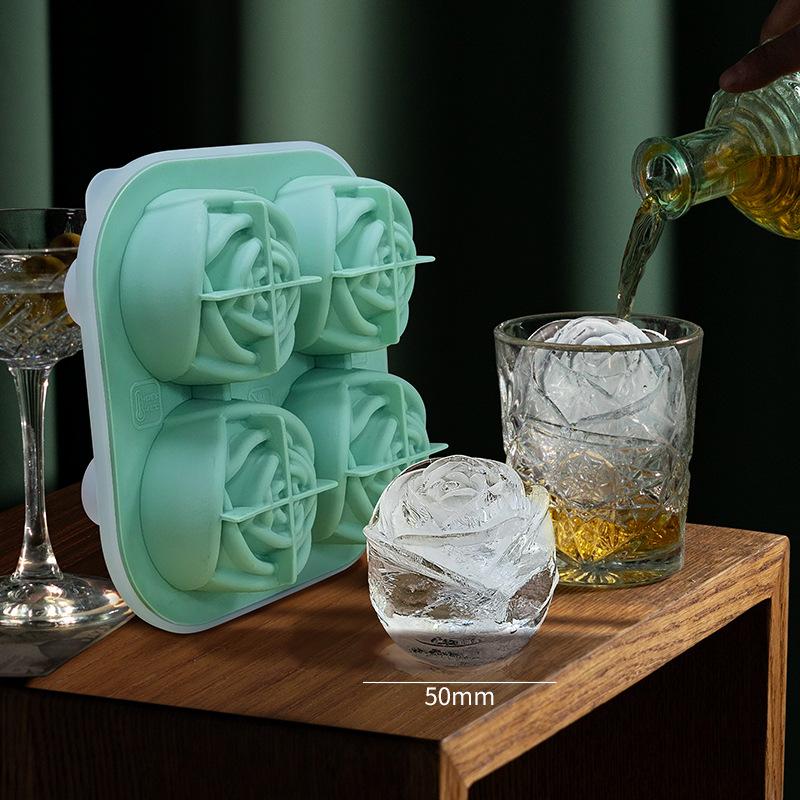 

Sanxin модернизированная версия 4, даже роза, лоток для льда, силиконовая форма, самодельный ледяной цветок, кубик льда, виски, коробка для льда