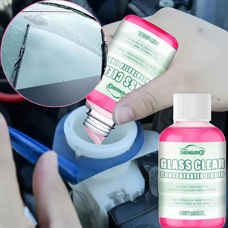 Concentrated Car Glass Coating Waterproof Windshield Wiper Fluid, Keeps Surfaces Smooth, Rainproof, and Anti-Fog Without Streaks, Quickly Res