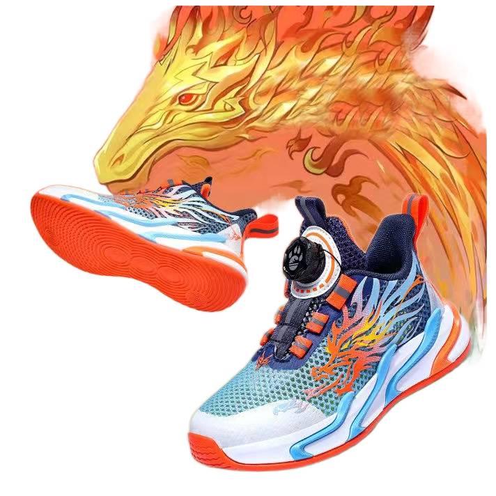 2024 Buty do koszykówki Chłopcy Rok Smoka - Oddychająca siateczka dla dzieci