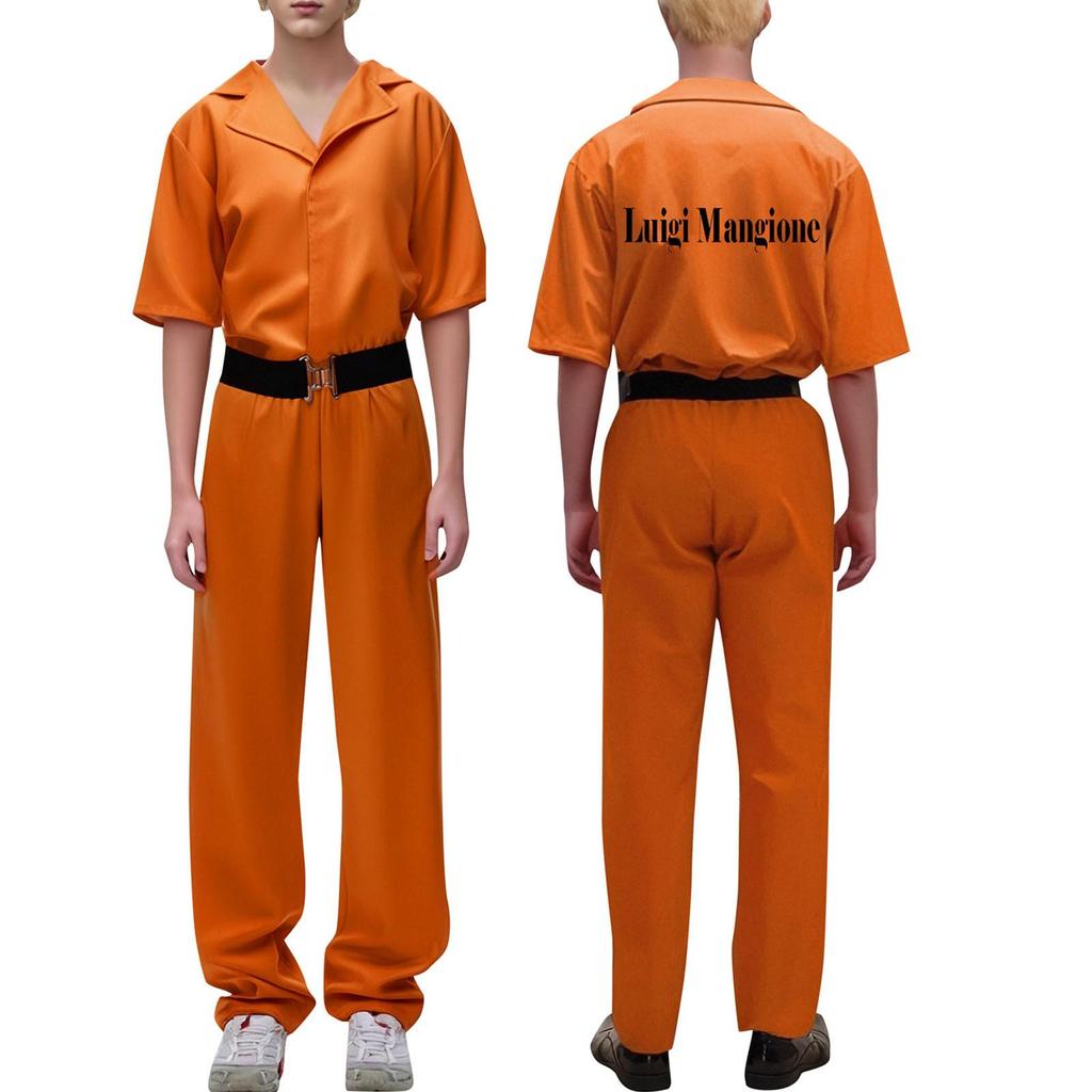 Cross-Border Orange Prisoner Costume for Men - Halloween Cosplay