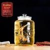 ZISIZ Glass Liquor Jar with Faucet