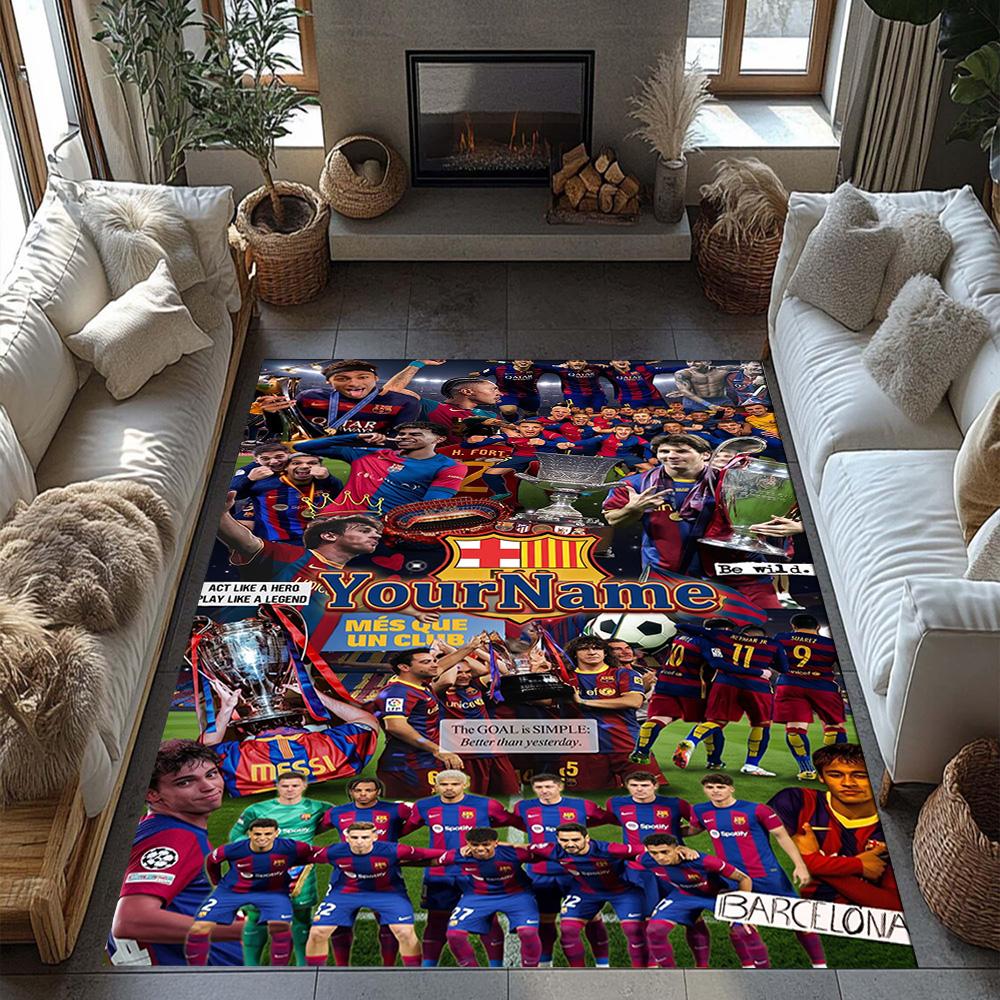 Messi 379 Personalized Name Area Rug Design for Entryway Decorate room Hallway Foyer Anti-slip Rug Anime Office Decor