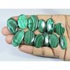 12Pcs Natural Green Malachite Oval Cabochon Loose Gemstone 291Cts. Lot C-474