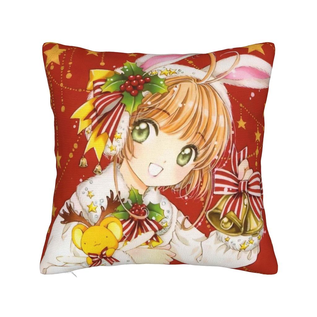Cardcaptor Sakura Flower Pillowcase Polyester Cushion Cover Decoration Anime Cartoon Pillow Case Cover Home Wholesale 45*45cm