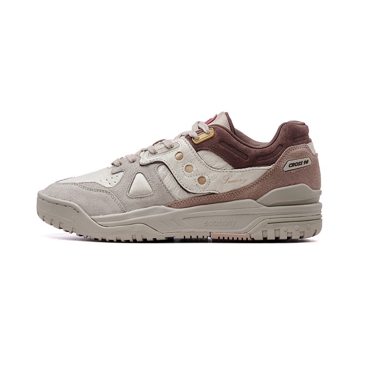 Saucony Cross 90 Retro Low Top Casual Running Shoes Unisex sneaker Beige Brown S79035-13