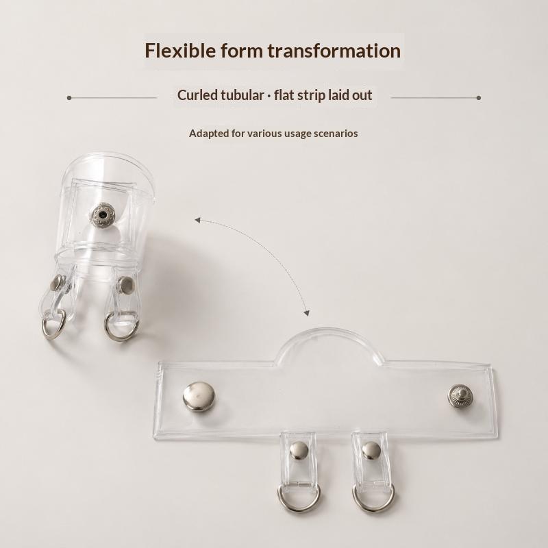 5 Stück Hochwertige PVC-Taschenriemen-Verlängerungsschnalle Transparente Rucksack-Schnalle Druckknopfverschluss Clip Gepäckzubehör