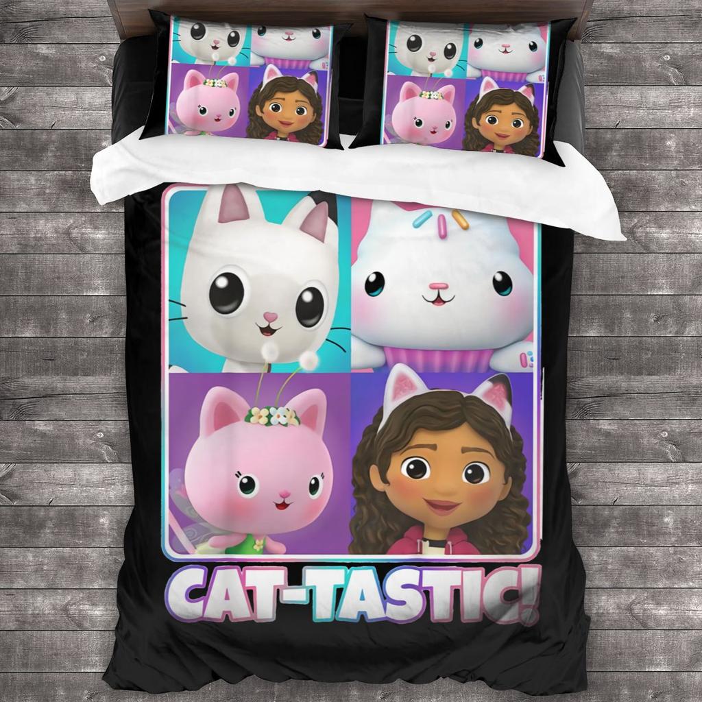 G-Gabby's Dollhouse Bedding Set 3D Print Anime Bed Set Aldult Kid Bedroom Duvetcover Sets Single Twin Full Queen King Size
