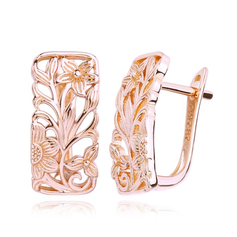 

MINTHA цвет розового золота серьги-клипсы с цветком модные серьги для женщин свадебные серьги день рождения ювелирные изделия подарок A