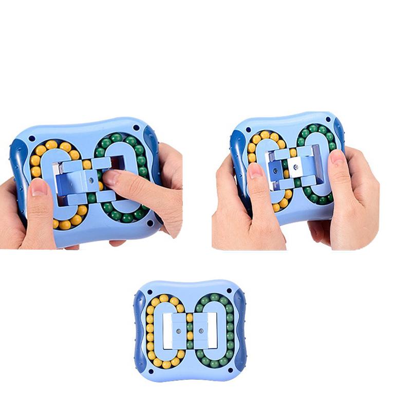 Kids Rotating Magic Bean Intelligence Fingertip Cube Toy Children Finger Gyro Magic Disk Learning Educational Cube Toys