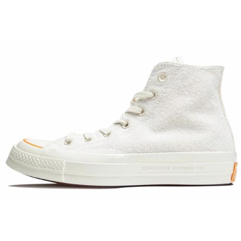 Footpatrol x Converse 1970s Comfortable and Minimalist High Top Espadrilles Unisex White and Blue