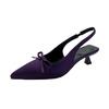 Fashion 2025 New Summer French Wine Patent Leather Mid-heel Overhead Sandals for Women Retro Skinny Heel Back Empty Shoes
