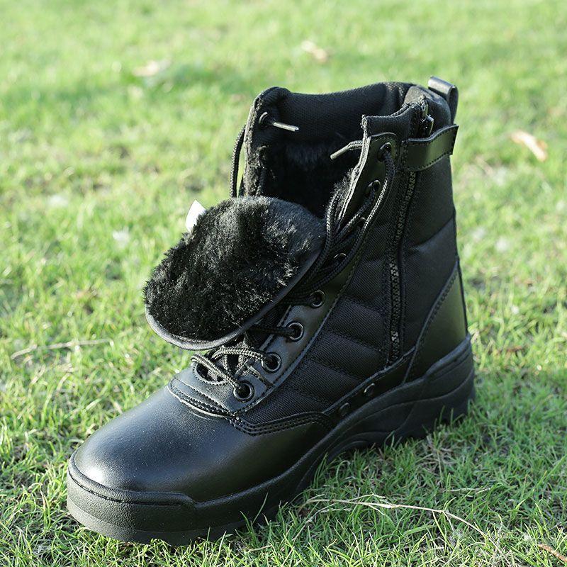 Pánské zimní nadměrné velikosti polstrované zateplené vysoké turistické sněhule boty teplé pohodlné protiskluzové boty prodyšné turistické boty