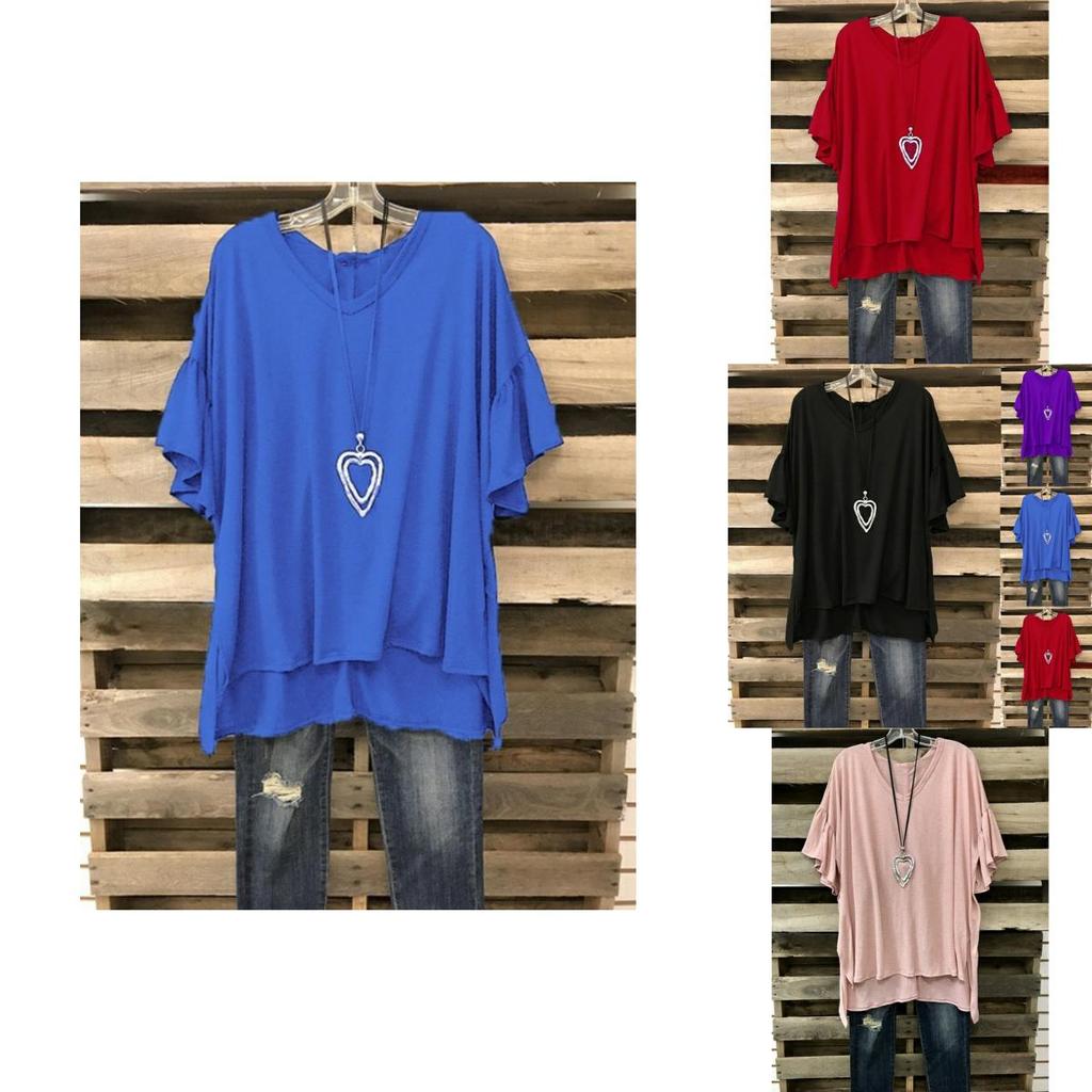 Premium Quality Women Summer V Neck Loose Tops For Effortless Casual Style
