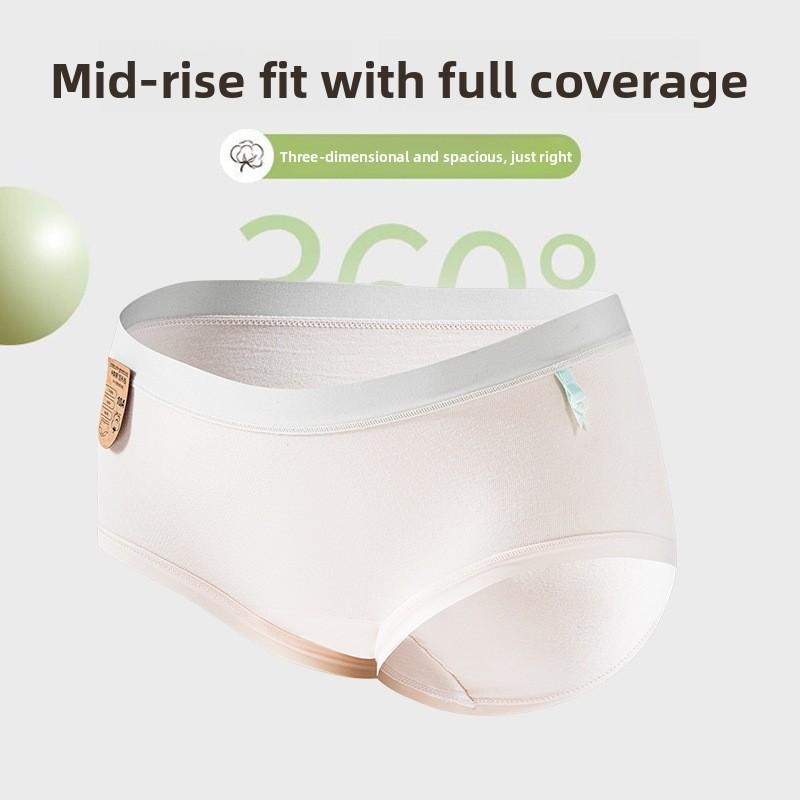 Lady Spring Cotton 7A Antibacterial Extended Crotch Breathable Belly Non Scar Waist Triangle Briefs