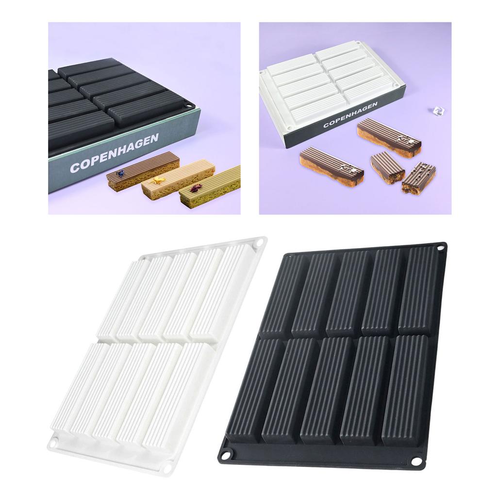 Vertical Stripes Silicone Molds Making Mousses Cake Molds Decorating Baking Tool for Making Chocolate Fondant Dessert